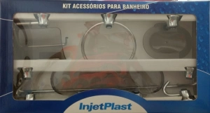 KIT ACESSÓRIOS PARA BANHEIRO 7 PEÇAS ACRÍLICO FUME