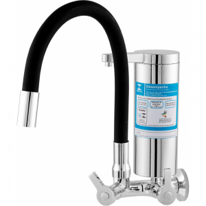 Purificador de água flex color preto com filtro ABS 1/4 volta 2174 C55